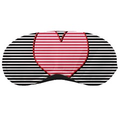 Heart Stripes Symbol Striped Sleeping Masks by Nexatart