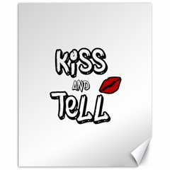 Kiss And Tell Canvas 11  X 14   by Valentinaart