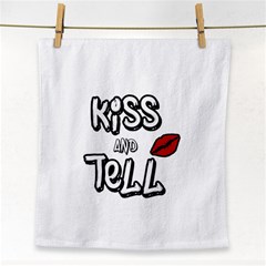 Kiss And Tell Face Towel by Valentinaart