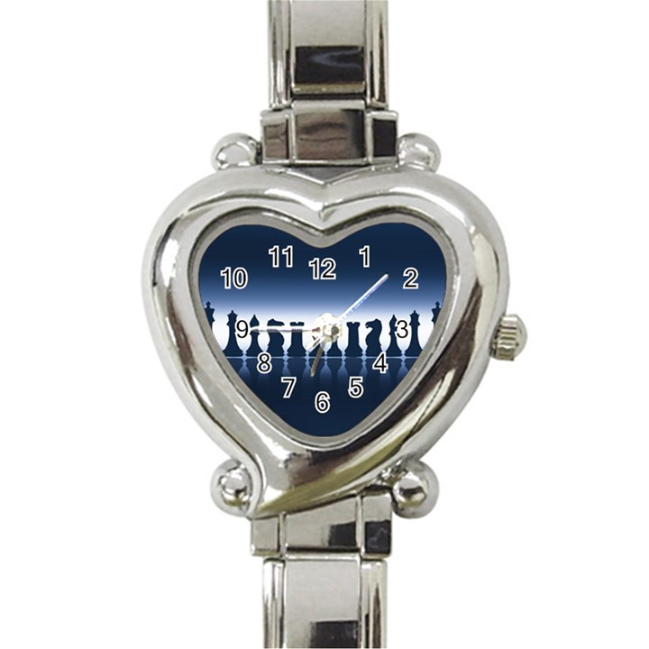 Chess Pieces Heart Italian Charm Watch