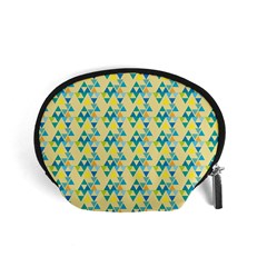 Colorful Triangle Pattern Accessory Pouches (small)  by berwies