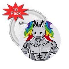 Angry Unicorn 2 25  Buttons (10 Pack)  by KAllan