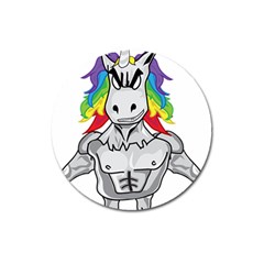 Angry Unicorn Magnet 3  (round) by KAllan