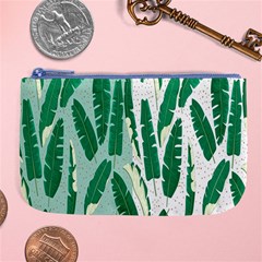 Banana Leaf Green Polka Dots Large Coin Purse by Mariart