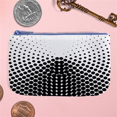 Black White Polkadots Line Polka Dots Large Coin Purse by Mariart