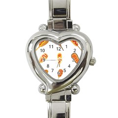 Hot Dog Buns Sate Sauce Bread Heart Italian Charm Watch by Mariart