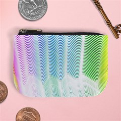 Light Means Net Pink Rainbow Waves Wave Chevron Green Mini Coin Purses by Mariart