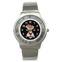 Cat  Stainless Steel Watch by Valentinaart