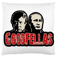 Goodfellas Putin And Trump Large Cushion Case (one Side) by Valentinaart