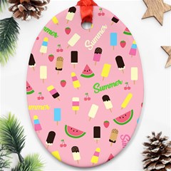 Summer Pattern Ornament (oval) by Valentinaart