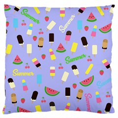 Summer Pattern Large Cushion Case (one Side) by Valentinaart