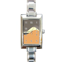 Wave Chevron Waves Material Rectangle Italian Charm Watch by Mariart