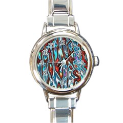 Dizzy Stone Wave Round Italian Charm Watch by Mariart