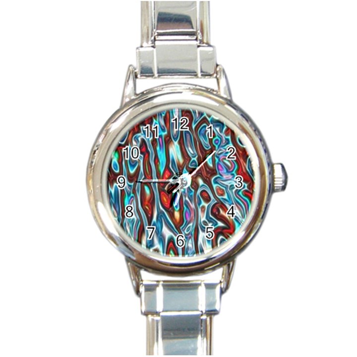 Dizzy Stone Wave Round Italian Charm Watch