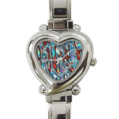 Dizzy Stone Wave Heart Italian Charm Watch by Mariart