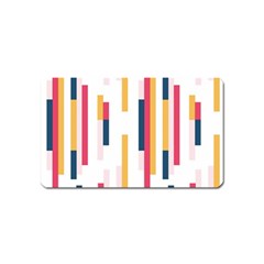 Geometric Line Vertical Rainbow Magnet (name Card) by Mariart