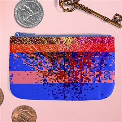 Glitchdrips Shadow Color Fire Large Coin Purse by Mariart