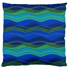 Geometric Line Wave Chevron Waves Novelty Large Cushion Case (one Side) by Mariart