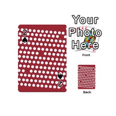 Pink White Polka Dots Playing Cards 54 (mini)  by Mariart