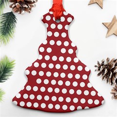 Pink White Polka Dots Ornament (christmas Tree)  by Mariart