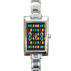 Polka Dots Rainbow Circle Rectangle Italian Charm Watch by Mariart