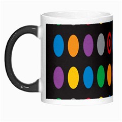 Polka Dots Rainbow Circle Morph Mugs by Mariart