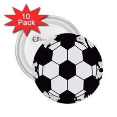 Soccer Camp Splat Ball Sport 2 25  Buttons (10 Pack)  by Mariart