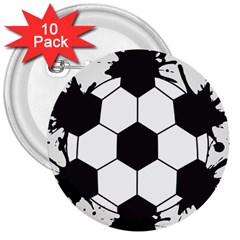 Soccer Camp Splat Ball Sport 3  Buttons (10 Pack)  by Mariart