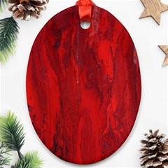 Stone Red Volcano Ornament (oval) by Mariart