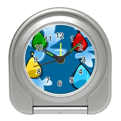 Water Balloon Blue Red Green Yellow Spot Travel Alarm Clocks by Mariart