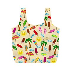 Beach Pattern Full Print Recycle Bags (m)  by Valentinaart