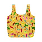 Beach Pattern Full Print Recycle Bags (M)  Front