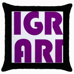 Migraine Warrior With Ribbon Throw Pillow Case (black) by MigraineursHideout