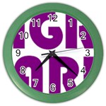 Migraine Warrior with Ribbon Color Wall Clocks Front