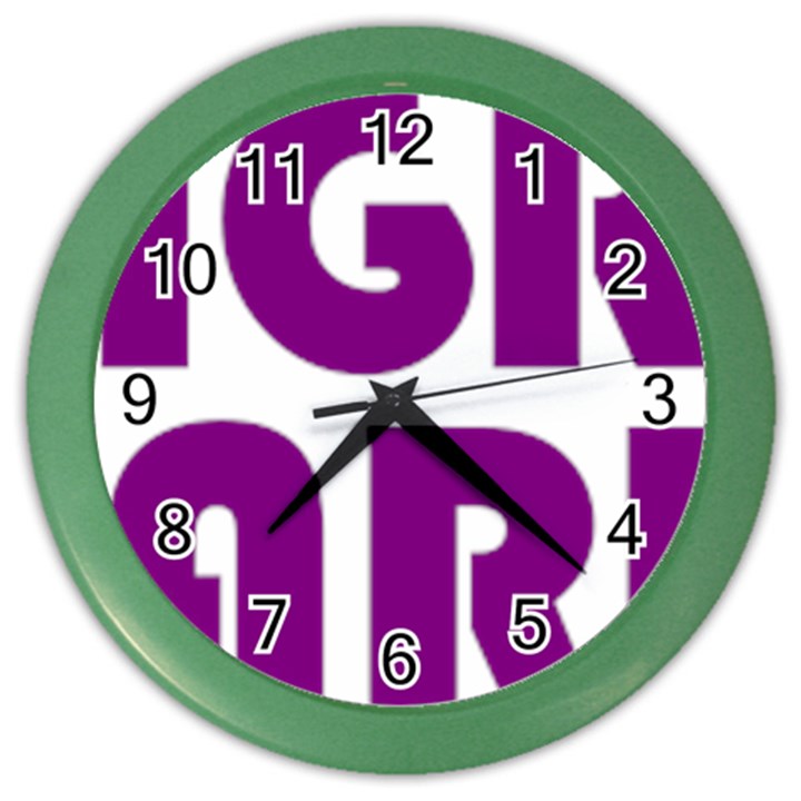 Migraine Warrior with Ribbon Color Wall Clocks