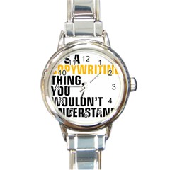 07 Copywriting Thing Copy Round Italian Charm Watch by flamingarts