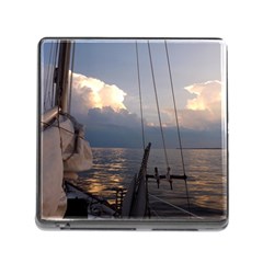 Sailing Into The Storm Memory Card Reader (square) by oddzodd