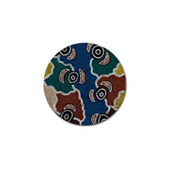 Aboriginal Art - Riverside Dreaming Golf Ball Marker by hogartharts