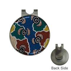 Aboriginal Art - Riverside Dreaming Hat Clips With Golf Markers by hogartharts