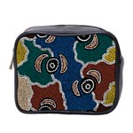 Aboriginal Art - Riverside Dreaming Mini Toiletries Bag 2-Side Front