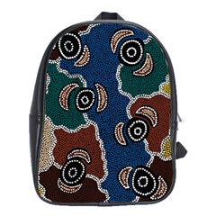 Aboriginal Art - Riverside Dreaming School Bags (xl)  by hogartharts