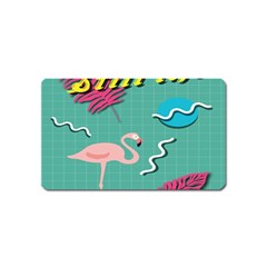 Behance Feelings Beauty Flamingo Bird Still Life Leaf Green Pink Red Magnet (name Card) by Mariart