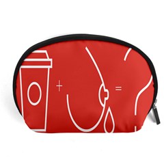 Caffeine And Breastfeeding Coffee Nursing Red Sign Accessory Pouches (large)  by Mariart