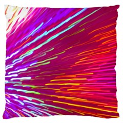 Zoom Colour Motion Blurred Zoom Background With Ray Of Light Hurtling Towards The Viewer Large Flano Cushion Case (two Sides) by Mariart