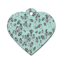 Cockroach Insects Dog Tag Heart (two Sides) by Mariart