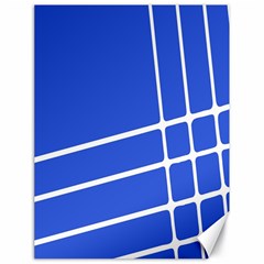 Line Stripes Blue Canvas 18  X 24   by Mariart