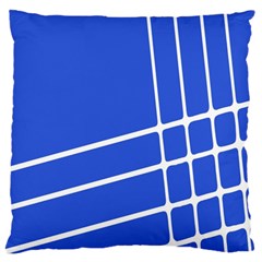 Line Stripes Blue Standard Flano Cushion Case (one Side) by Mariart