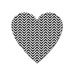 Funky Chevron Stripes Triangles Heart Magnet Front