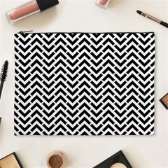 Funky Chevron Stripes Triangles Cosmetic Bag (xl) by Mariart