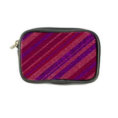 Maroon Striped Texture Coin Purse by Mariart